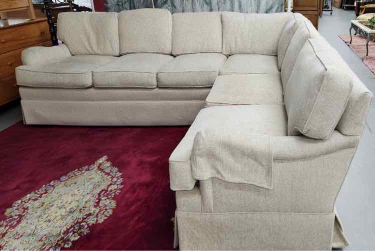 Beige Hickory Sectional Sofa