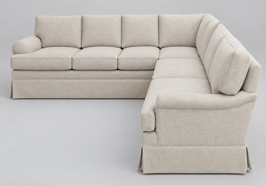 Beige Hickory Sectional Sofa