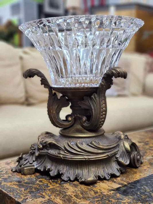 Brass/Crystal Rococo Style Bowl