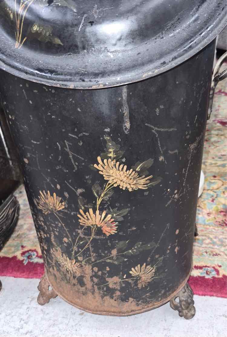Black Antique Firewood Can