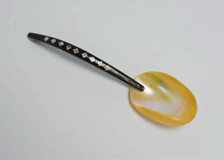 Victorian Mother of Pearl and Horn Spoon