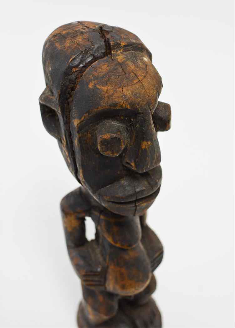 African Hand-Carved Wooden Figure 11"