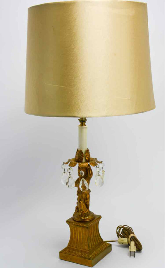 Gold Cherub Lamp