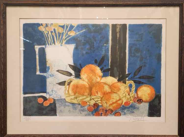 "Floral Still Life" Original Lithograph