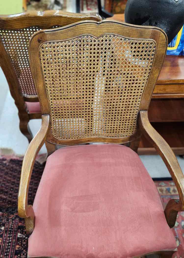 Pair of Cane Baker Chairs