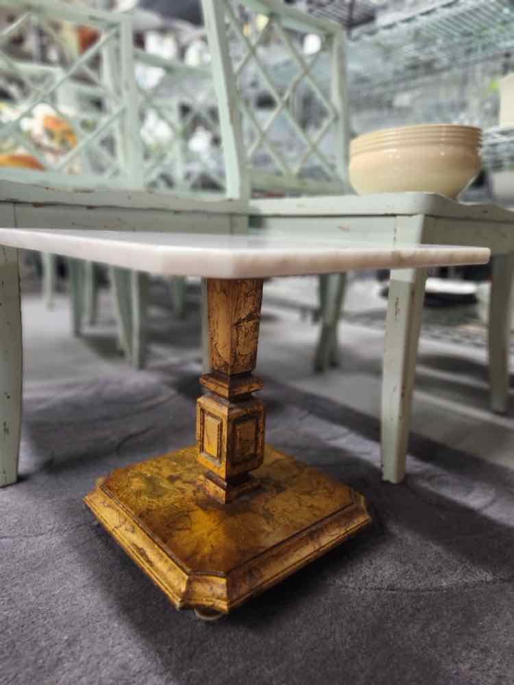 Marble Top End Table