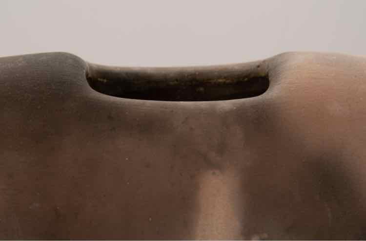 Sawdust Fired Pink Ceramic Sculpture 'as is'