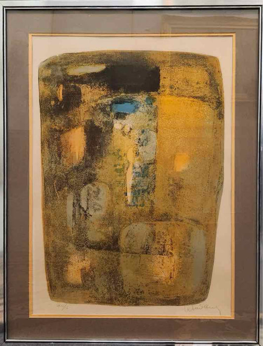 Color Seriograph Beige and Teal Dang Lebadang