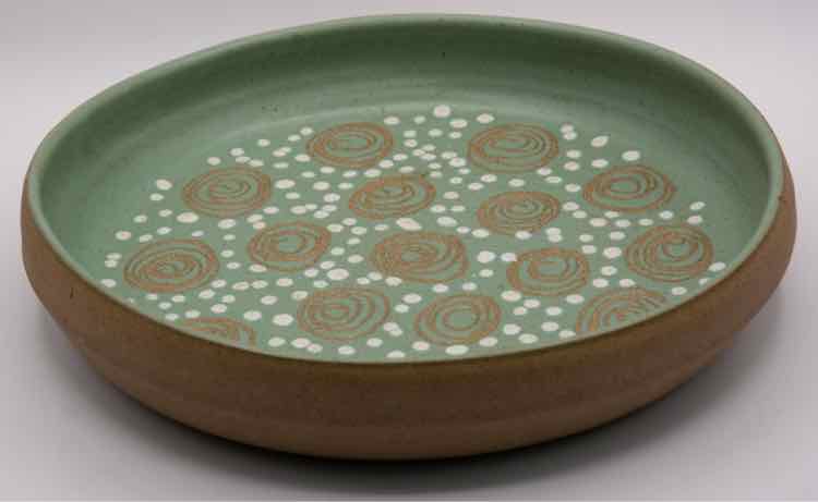 Vtg. Marsha/Studio Stoneware Green Bowl