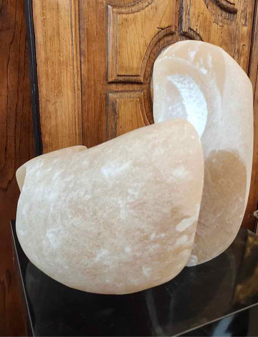 Carved Alabaster Sculpture w/Pedestal