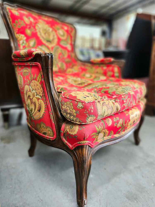 Red French Arm Chair