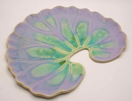 Newman Ceramic Works Signed Leaf Platter