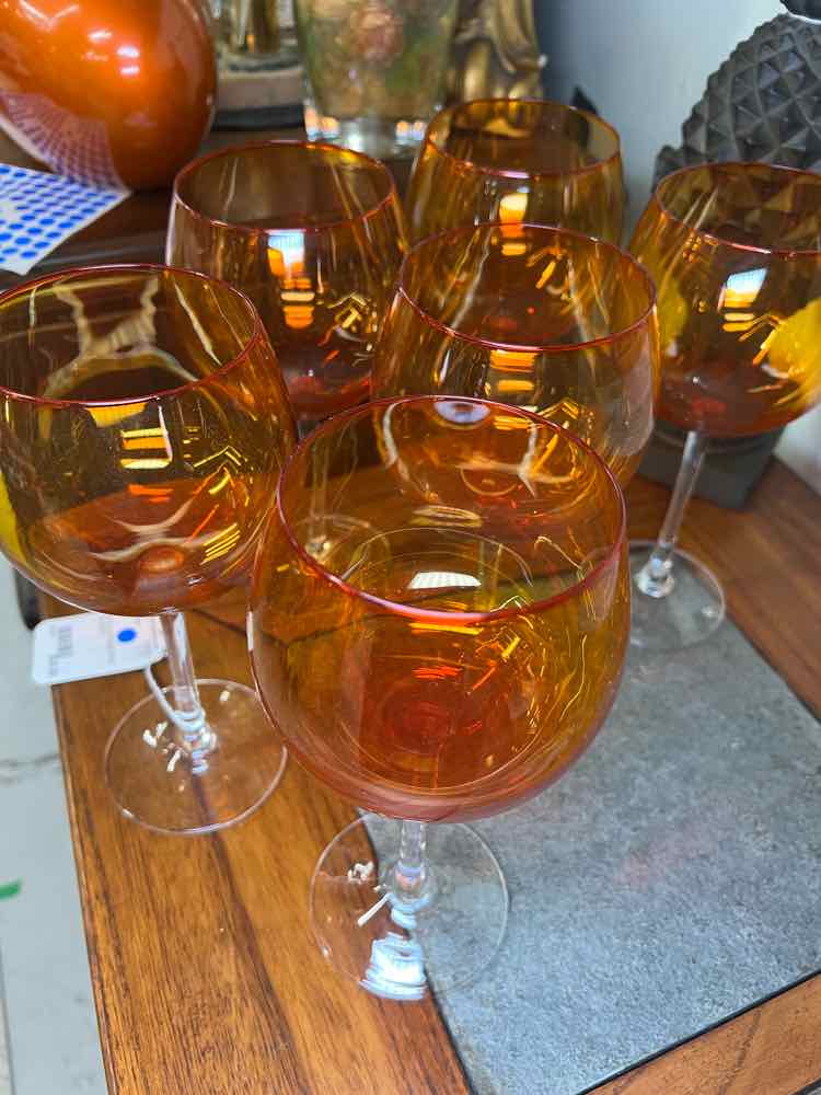 Orange Wine Glasses