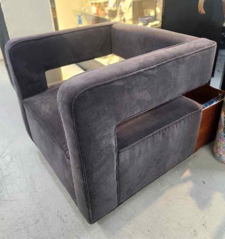 Mitchell Gold & Bob Williams Charcoal Swivel Chair