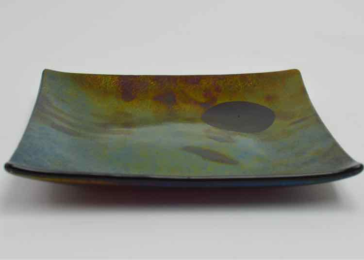 Kurt McVay Dichroic Fused Glass Plate