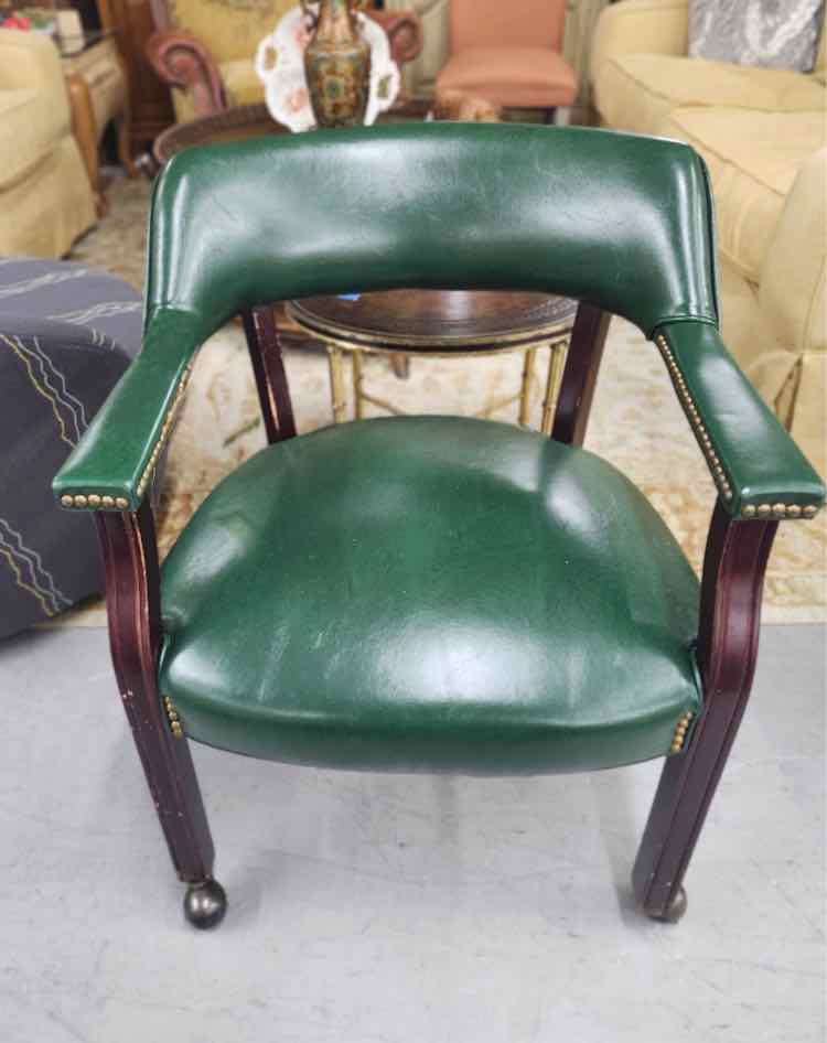 Green Leather Office Chair