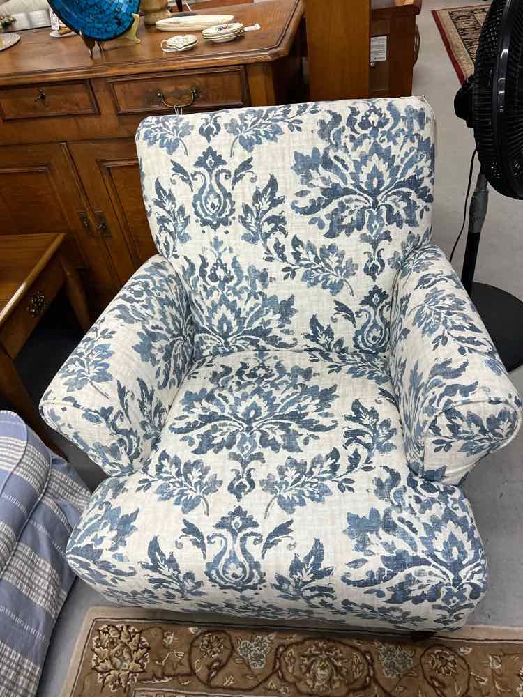 Blue Floral Chair