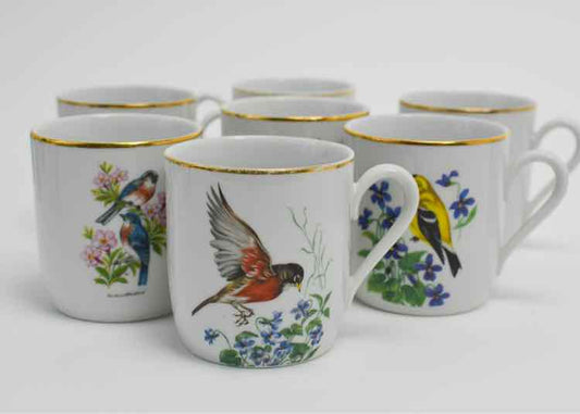 Bareuther Waldsassen Bird Tea Cups