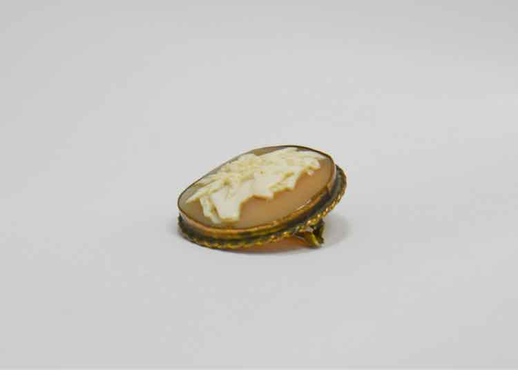 Antique Victorian Hand Carved Shell Brooch