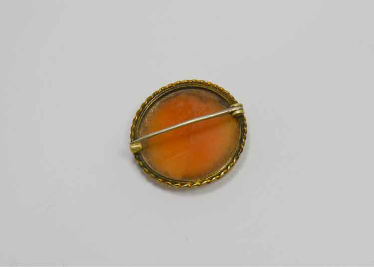 Antique Victorian Hand Carved Shell Brooch