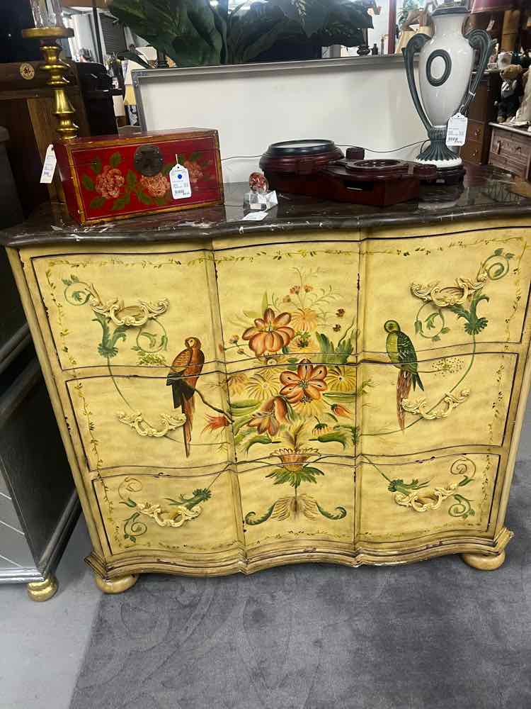 Yellow Stone Top 3 Drawer Chest