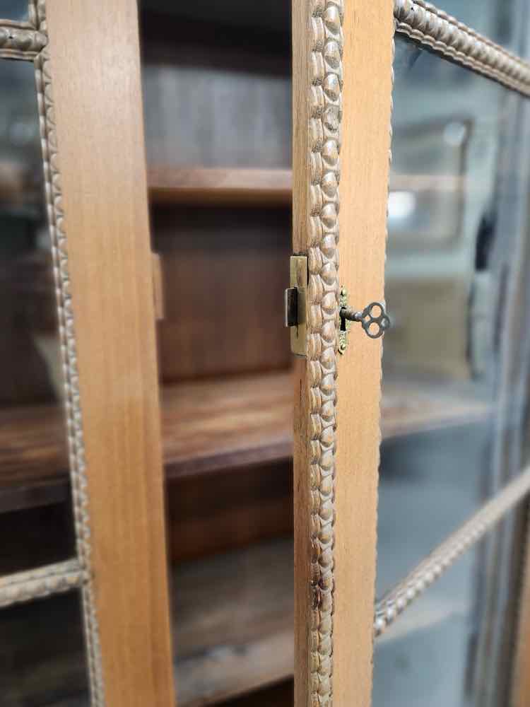 Antique Wood Display Cabinet