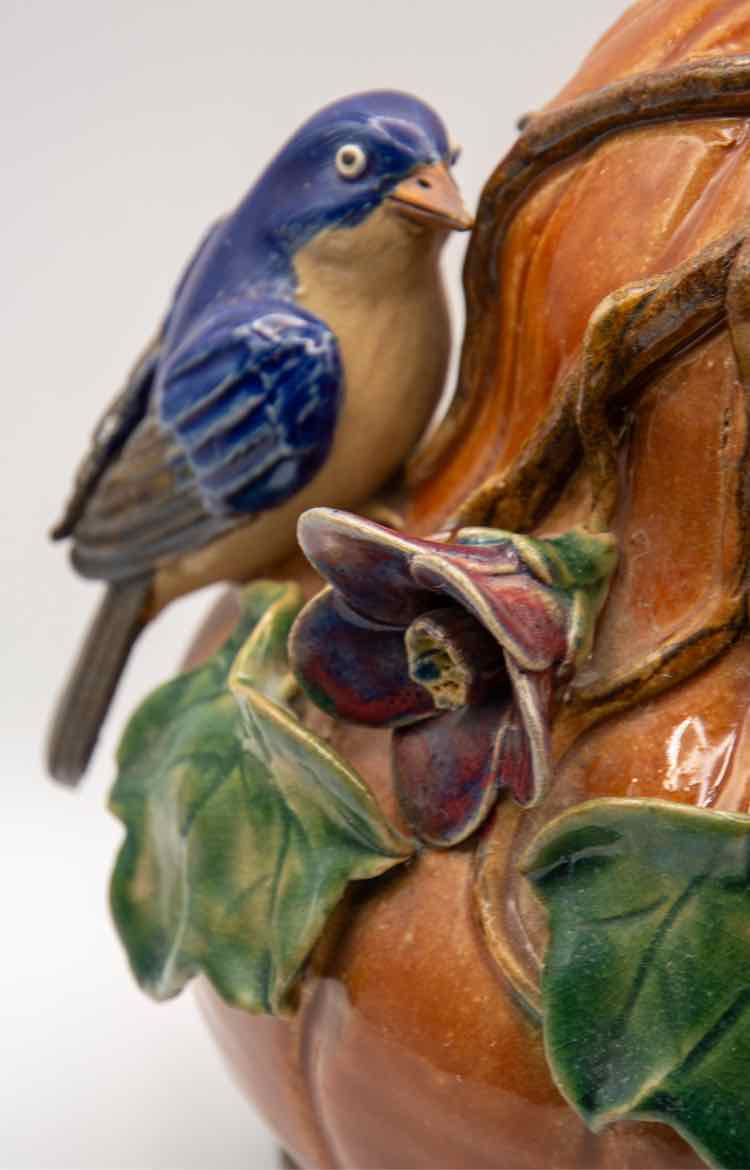 Vintage Ceramic Gourd w/ Blue Birds