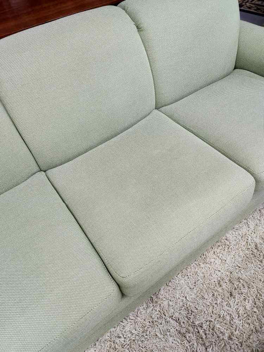 Green & White Stitch Custom Sofa