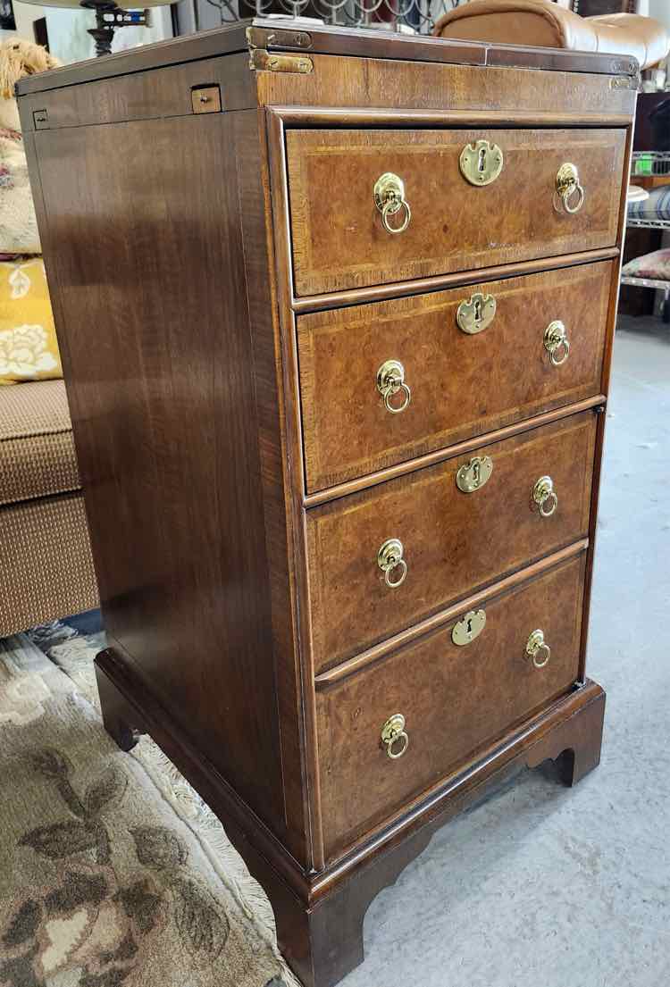 Baker Vtg. Mahogany Drop Leaf Serving Chest