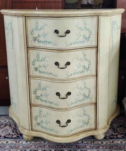 4 Drawer Beige Painted Cabinet