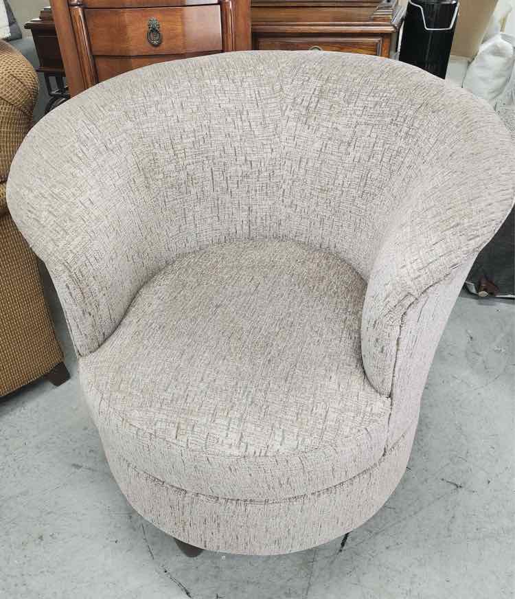 Grey Swivel Fabric Chair