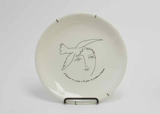 Pablo Picasso Design 'Face of Peace'Signed Dish