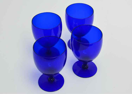 Cobalt Blue Wine Goblets