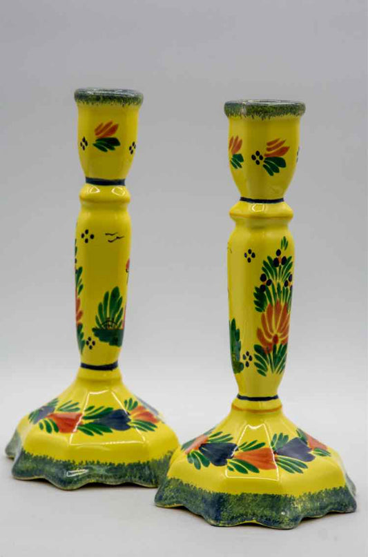 Quimper Pottery Candle Sticks