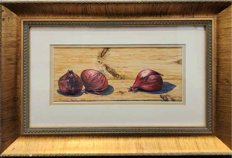 Art 'Red Onions' Pastel by Marsha Yonk