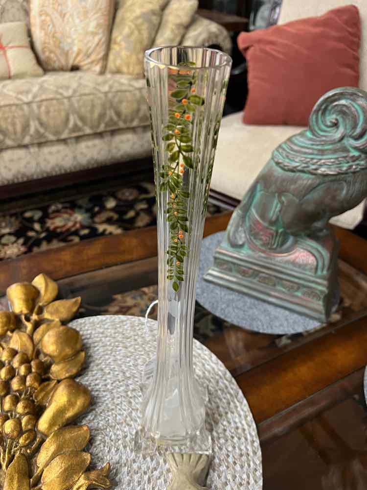 Decor Embellished Glass Vase