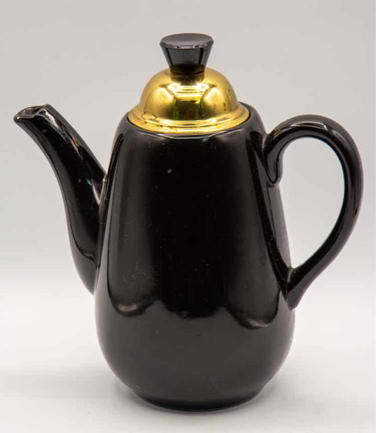 Vtg. Black Teapot