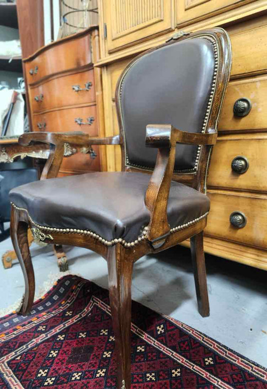 French Leather Chair