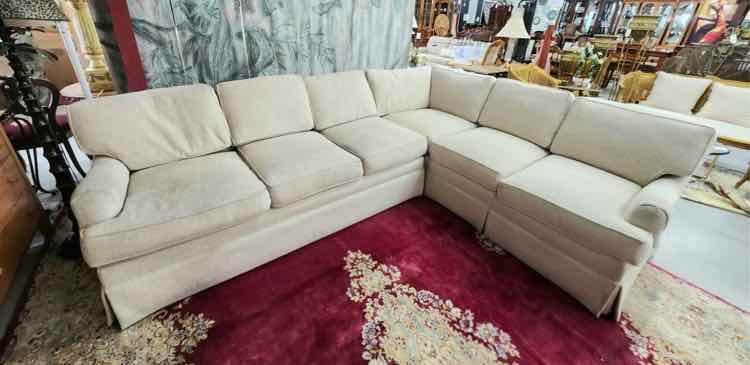 Beige Hickory Sectional Sofa