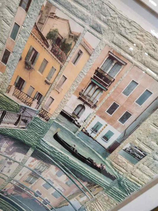 'Venice Reflections' Mixed Media Art