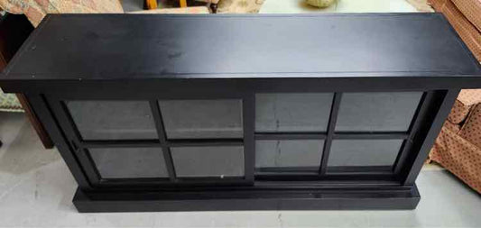 Black Sliding Door Cabinet