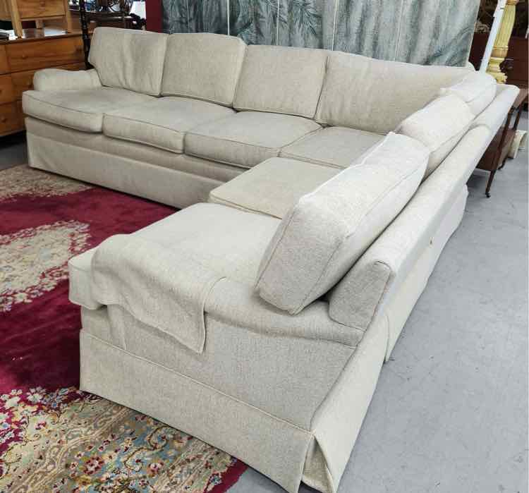 Beige Hickory Sectional Sofa