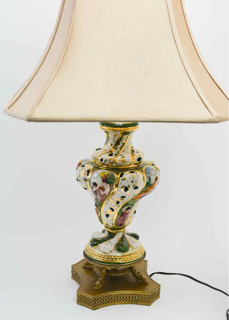 Antique Capo Di Monte Lamp