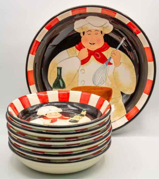 Vtg. Certified Inter. Pasta Bowl set 7pcs