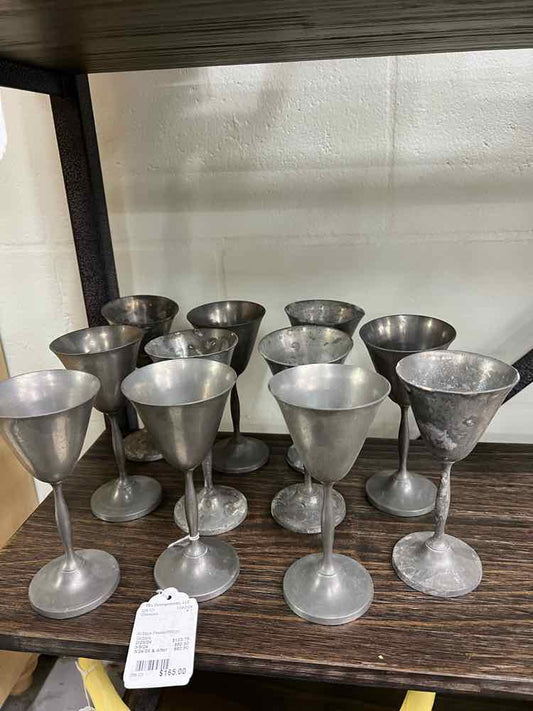 Pewter Silver Glassware